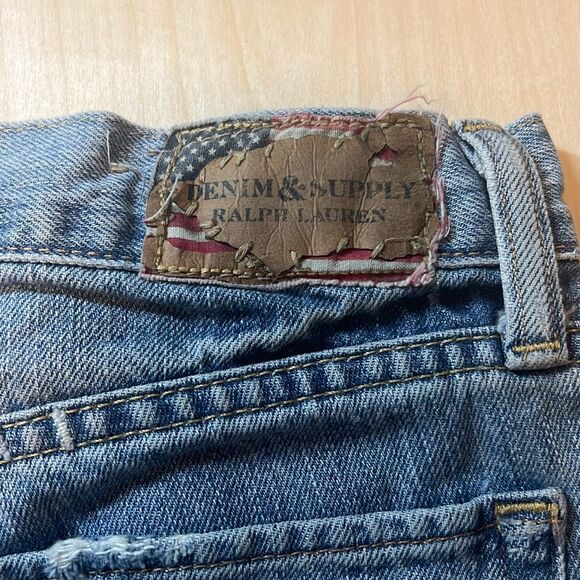 Denim & Supply Ralph Lauren Distressed Boyfriend Vintage Cut -Off Shorts Sz 25 - Picture 6 of 6